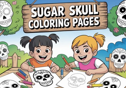 Sugar Skull Coloring Pages – Free PDF Printables 💀🌼🕯️🦋