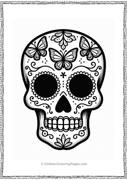 Sugar Skull With Animal Motifs Free PDF Printable