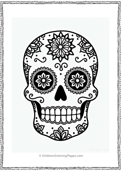 Sugar Skull With Mandala Patterns Free PDF Printable