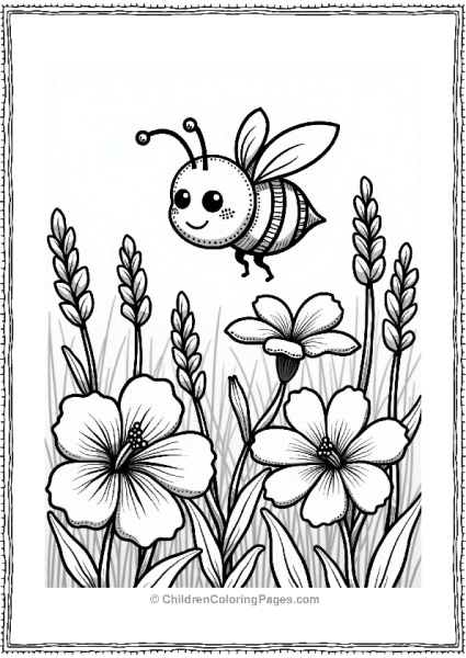 Summer Bee In The Garden Free PDF Printable