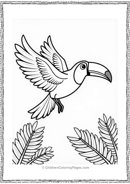 Summer Exotic Bird Flying In A Clear Sky Free PDF Printable