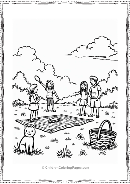 Summer Family Picnic On A Sunny Day Free PDF Printable