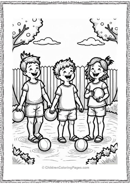 Summer Fun With Colorful Water Balloons Free PDF Printable