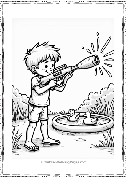 Summer Fun With Water Guns Free PDF Printable