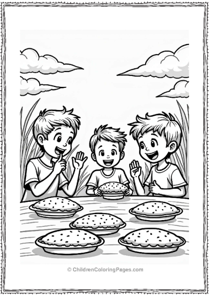 Summer Pie Eating Contest Fun Free PDF Printable