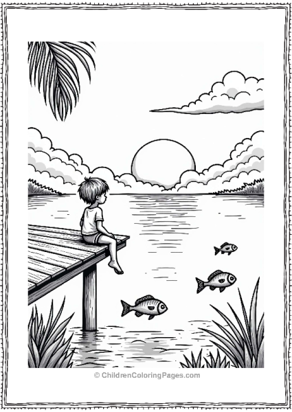 Summer Sunset From The Pier Free PDF Printable