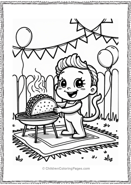 Taco At A Backyard Barbecue Free PDF Printable