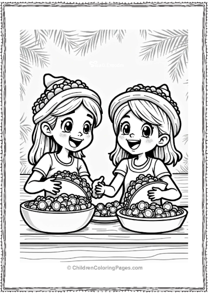 Taco Bar Friendship Scene Free PDF Printable