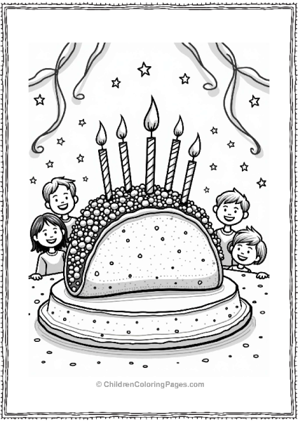 Taco Cake Celebration With Kids Free PDF Printable