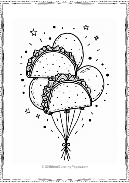 Taco Celebration With Balloons Free PDF Printable