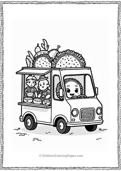 Taco Character In A Taco Truck Free PDF Printable