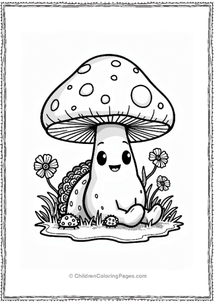 Taco Character Under A Friendly Mushroom Free PDF Printable
