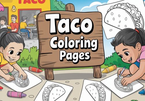 Taco Coloring Pages – Free PDF Printables 🌮🍓👨‍🍳