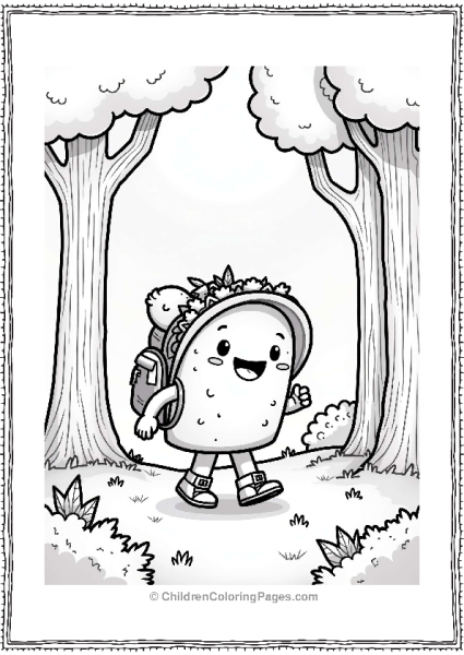 Taco Explorer In A Friendly Forest Free PDF Printable