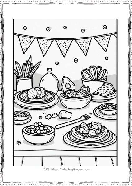 Taco Fiesta Table Decoration Free PDF Printable