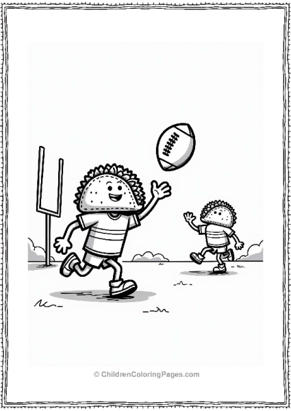 Taco Football Game Illustration Free PDF Printable