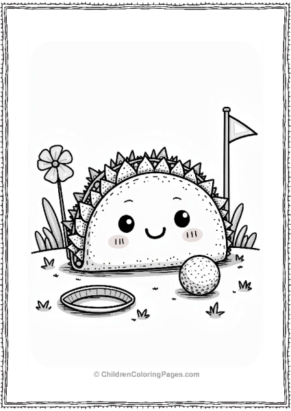 Taco Golf Illustration Free PDF Printable