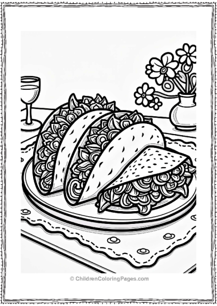 Taco Platter With Colorful Tacos Free PDF Printable