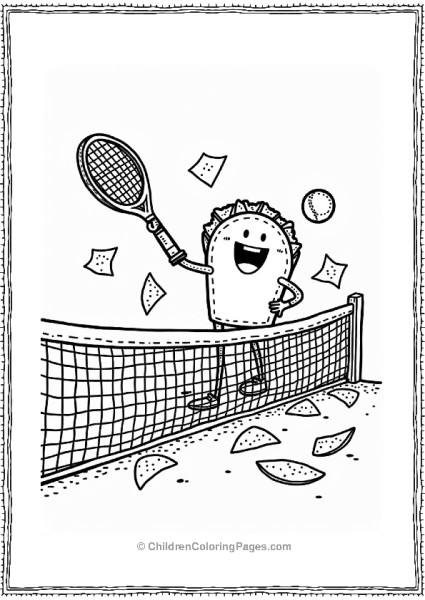 Taco Tennis Match With Cheerful Lime Free PDF Printable