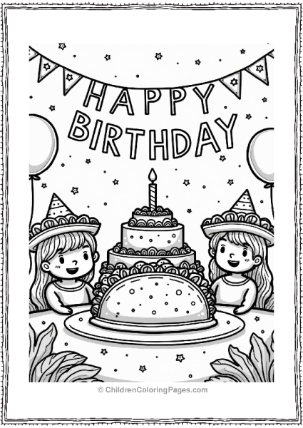 Taco Themed Birthday Party Scene Free PDF Printable