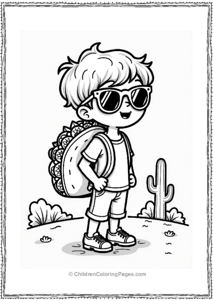Taco Themed Character With Accessories Free PDF Printable