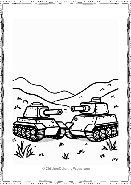 Tank And Cannon Duo Free PDF Printable
