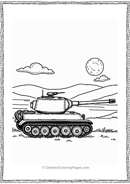 Tank At A Scenic Lookout Free PDF Printable