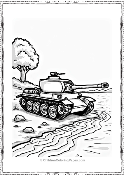 Tank At The Riverbank Free PDF Printable