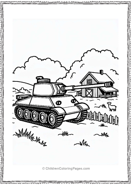 Tank Beside A Farmhouse Free PDF Printable