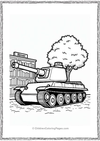 Tank Beside City Library Free PDF Printable