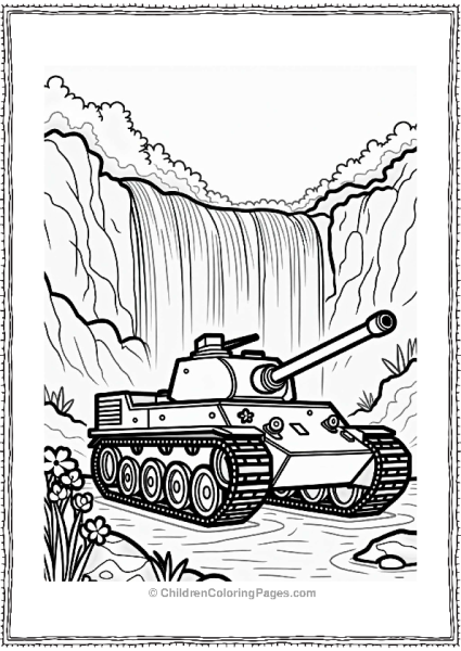Tank By A Waterfall Free PDF Printable