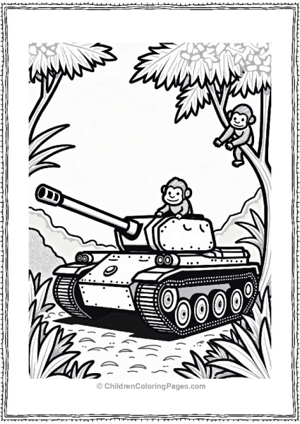 Tank In A Jungle Expedition Free PDF Printable
