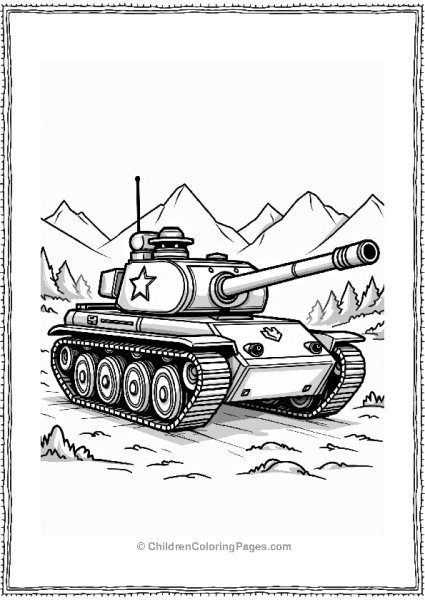 Tank In Action With Rescue Equipment Free PDF Printable