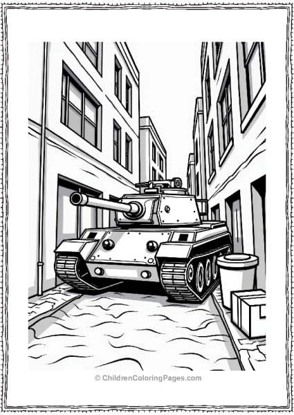 Tank In An Urban Alley Free PDF Printable
