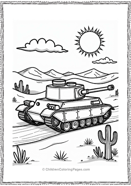 Tank In The Desert Free PDF Printable