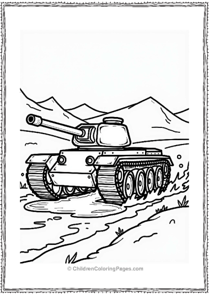 Tank Moving Through Mud Free PDF Printable