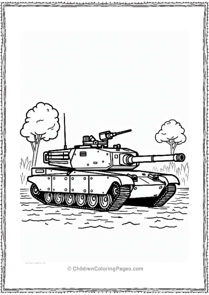 Tank On A Training Ground Free PDF Printable