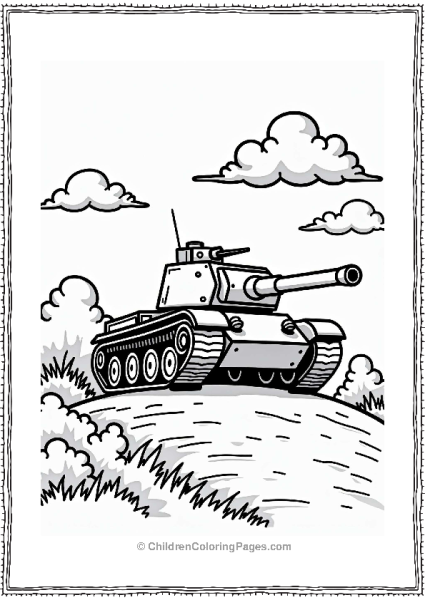 Tank Overcoming A Hill Free PDF Printable