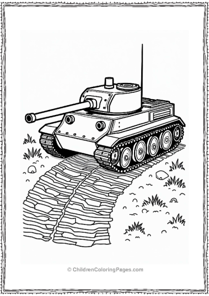 Tank Tracks In Terrain Free PDF Printable