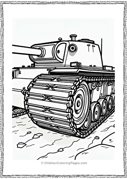 Tank Tread Close Up Illustration Free PDF Printable