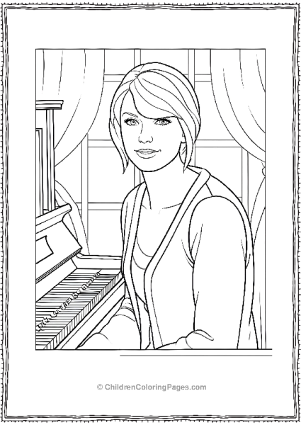 Taylor Swift Beside Piano Free PDF Printable