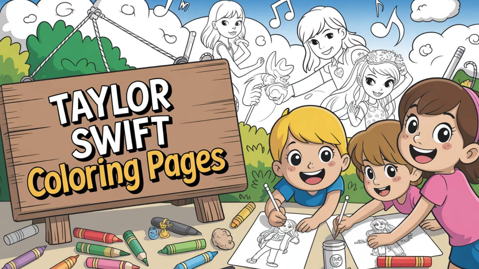 Taylor Swift Coloring Pages – Free PDF Printables 🎤👩‍🎤