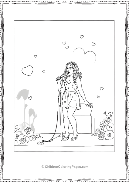 Taylor Swift Performing On Stage Free PDF Printable