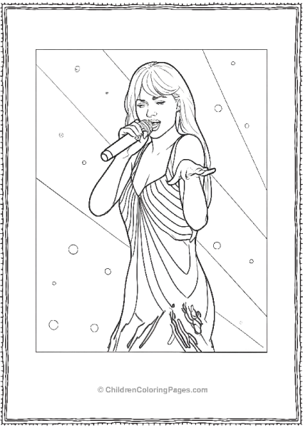 Taylor Swift Singing Into Microphone Free PDF Printable
