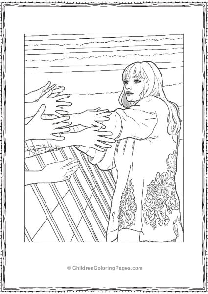 Taylor Swift Surrounded By Fans Free PDF Printable