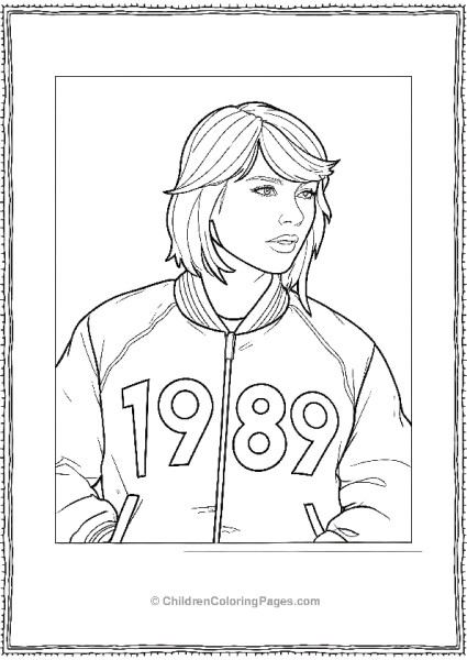 Taylor Swift Wearing 1989 Jacket Free PDF Printable