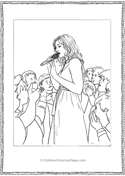 Taylor Swift With Fans Free PDF Printable