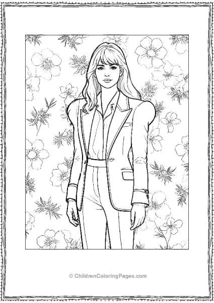 Taylor Swift With Flowers Free PDF Printable