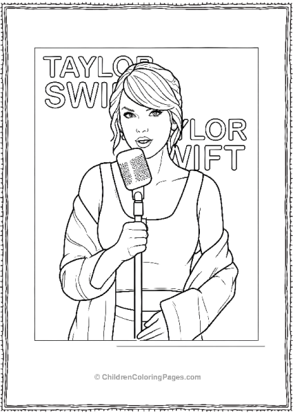 Taylor Swift With Microphone Free PDF Printable