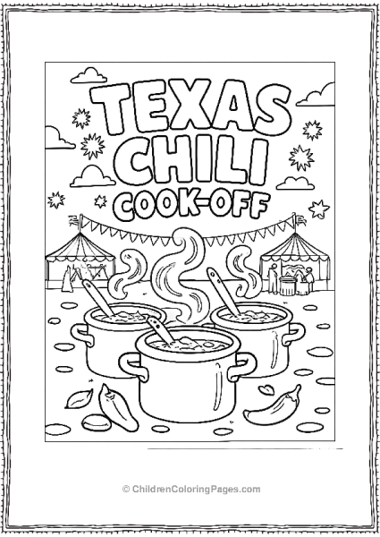 Texas Chili Cook Off Free PDF Printable
